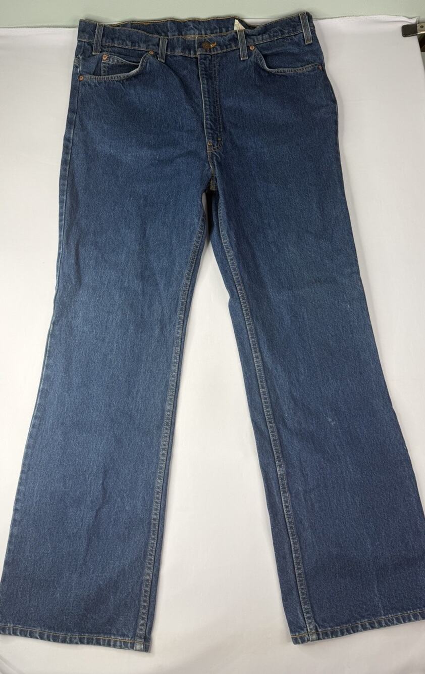 Levi's 517 Bootcut Jeans Mens 40x32 Blue Vintage Orange Tab Made in USA 90s